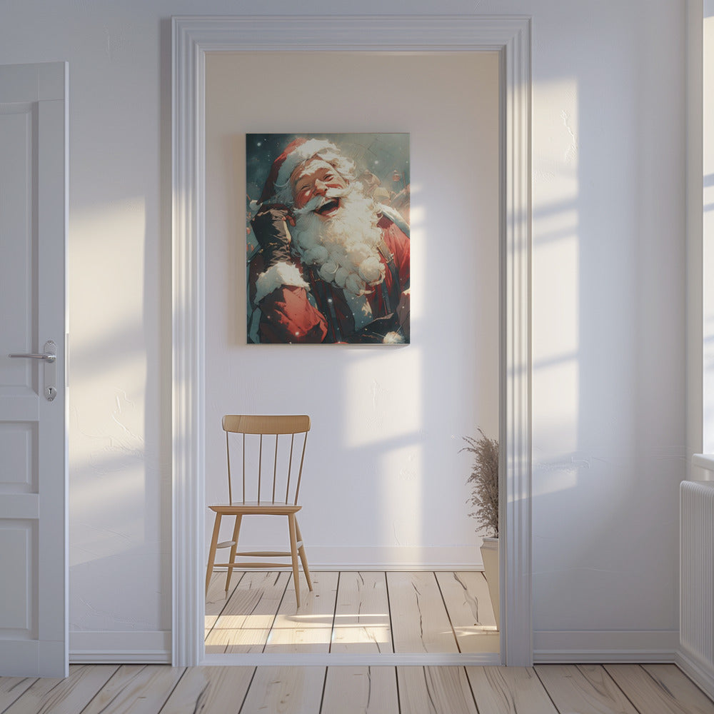 Jolly Santa&#039;s Call | Canvas