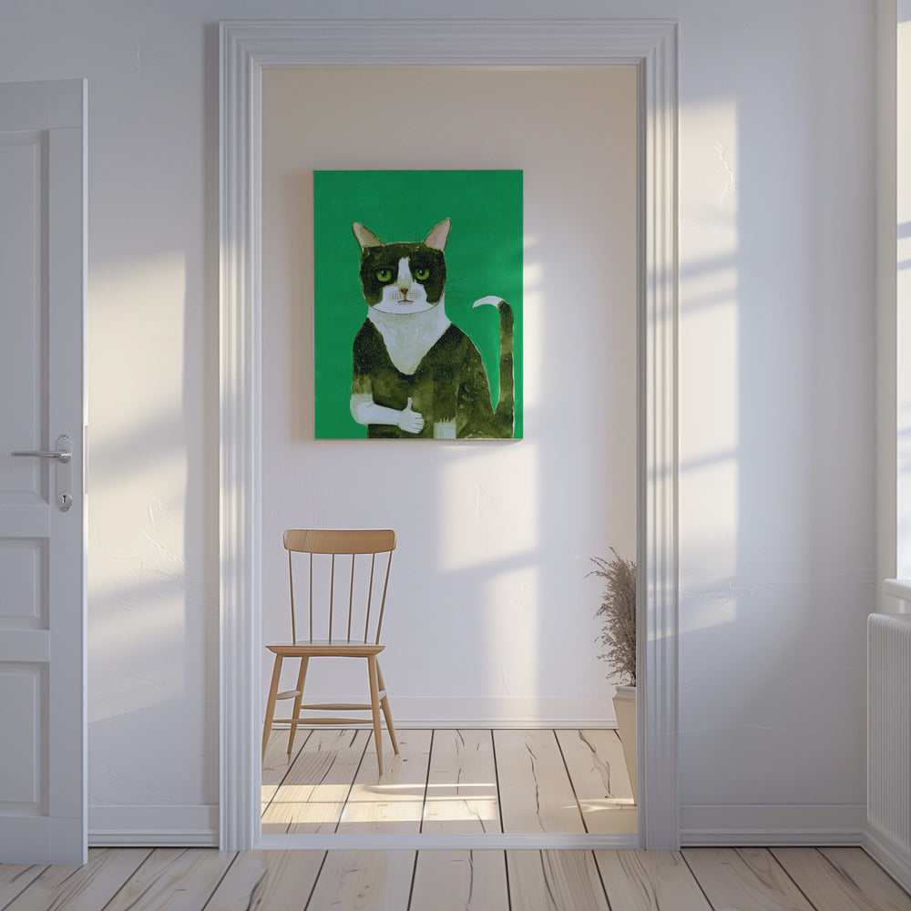 Tuxedo Cat Thumbs Up | Canvas