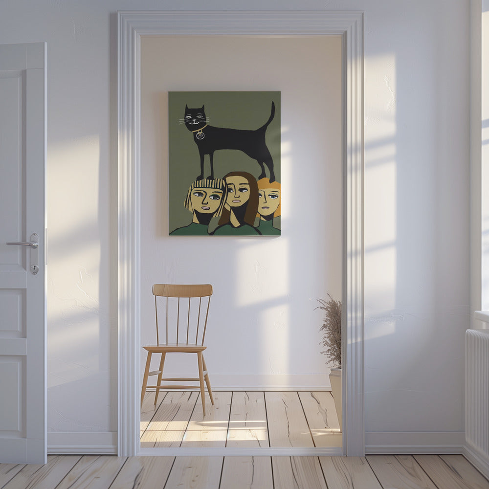 Black Cat Rules | Canvas