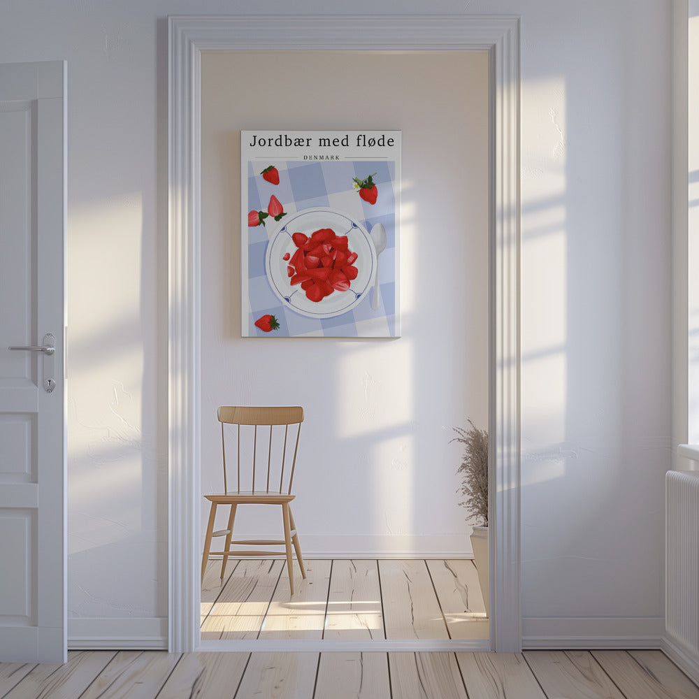 Strawberry with cream - Denmark | Canvas
