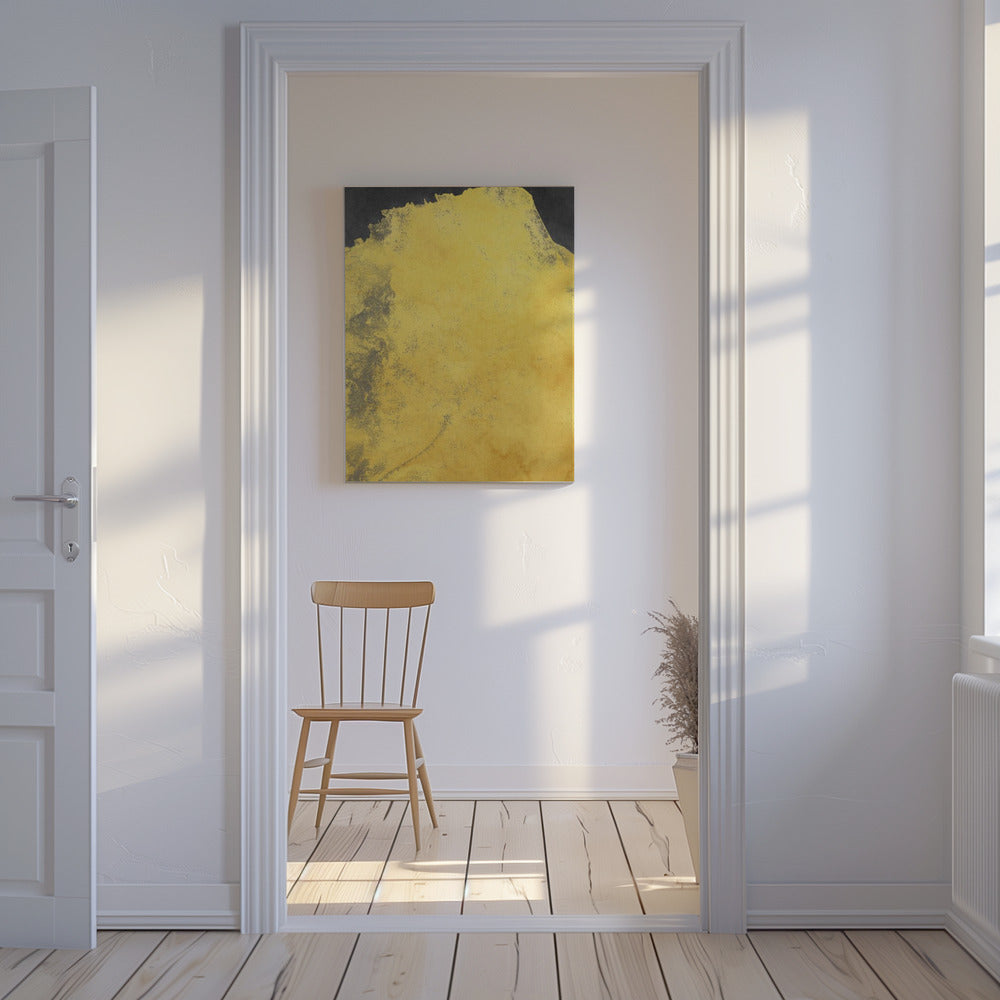 Minimal Landscape Black and Yellow 01 | Canvas