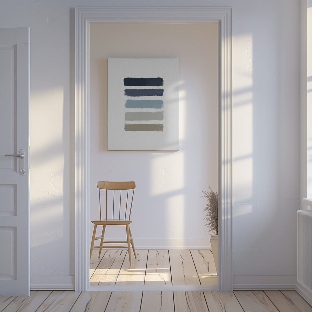 Blue & Taupe Stripes | Canvas
