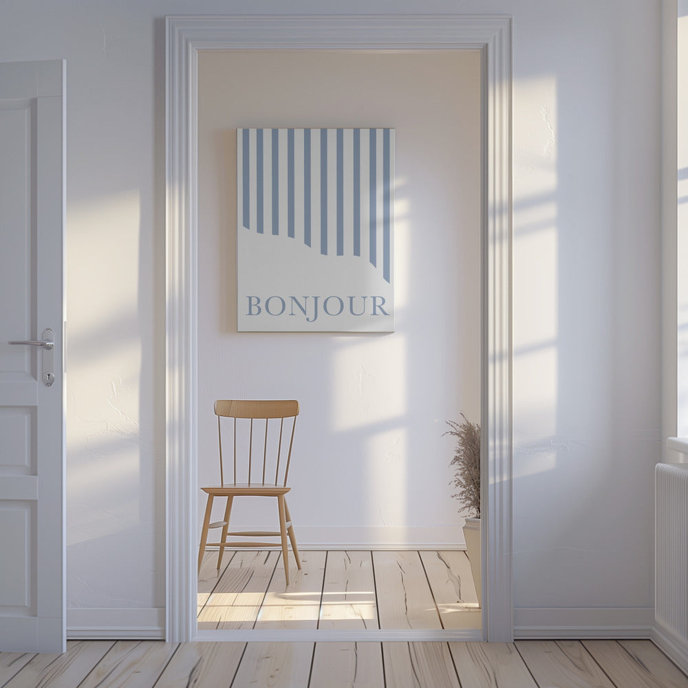 Bonjour Stripes | Canvas