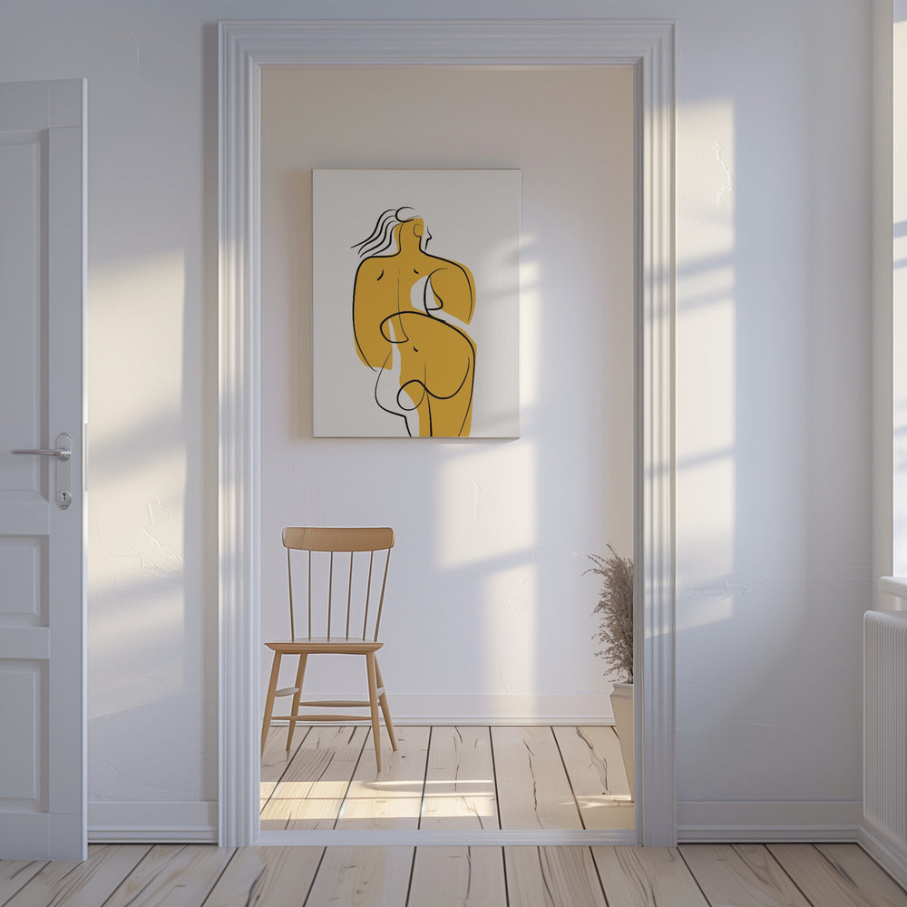 Lines and Curves In Nude | Canvas