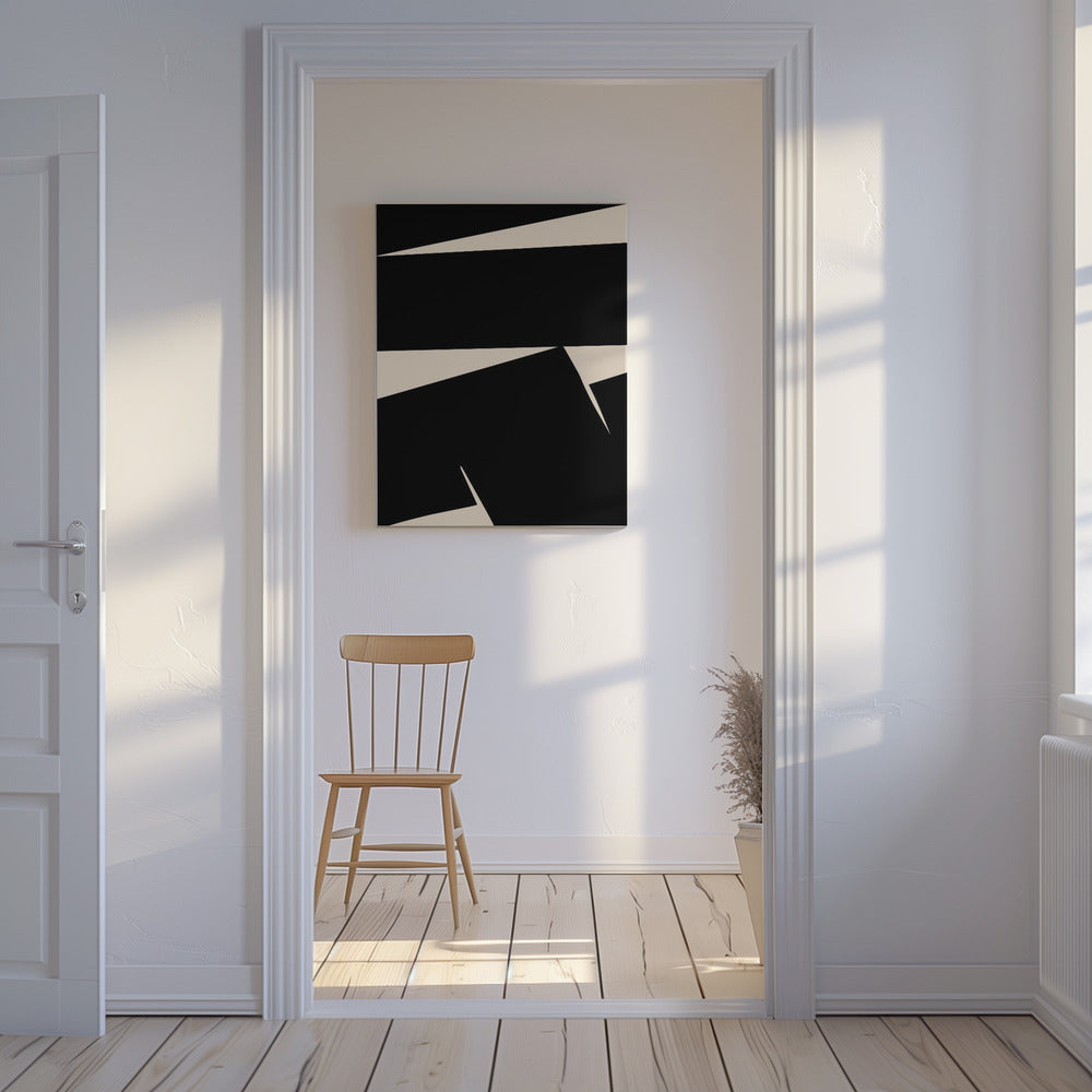 Black Plain Abstract | Canvas