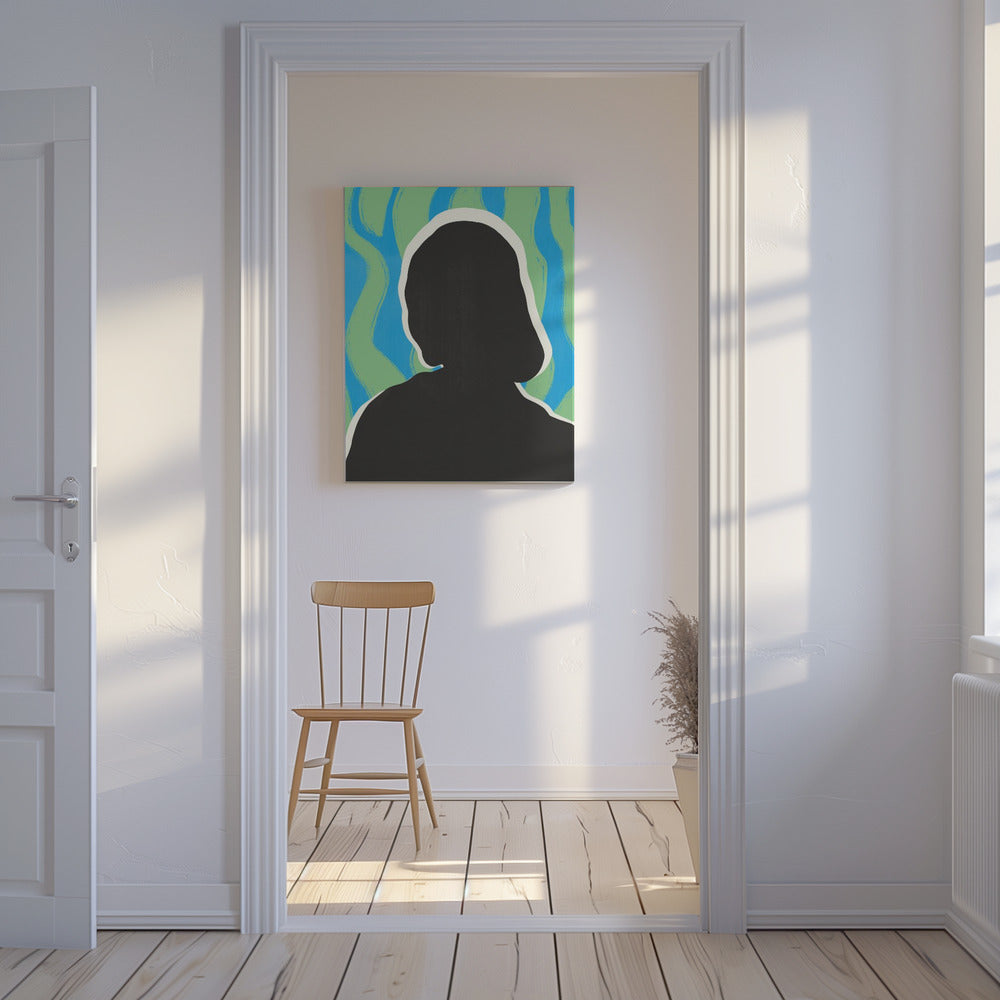 Anonymous Portrait In Cool Colors | Canvas