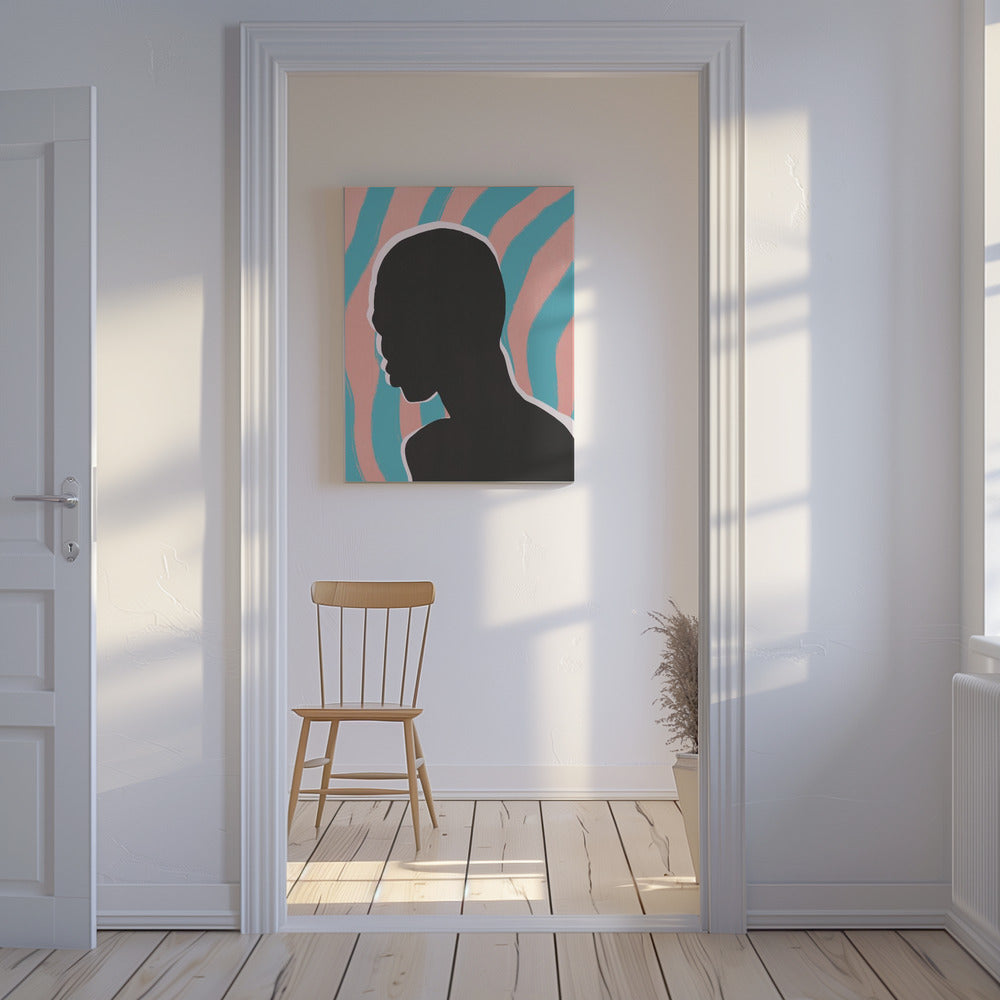 Anonymous Portrait In Neon Lights | Canvas