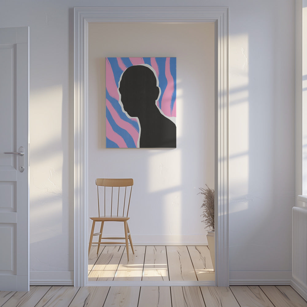 Anonymous Portrait In Stripes | Canvas