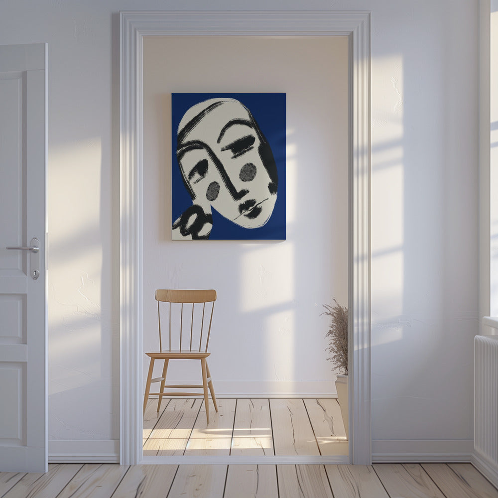Resting Portrait In Blue | Canvas