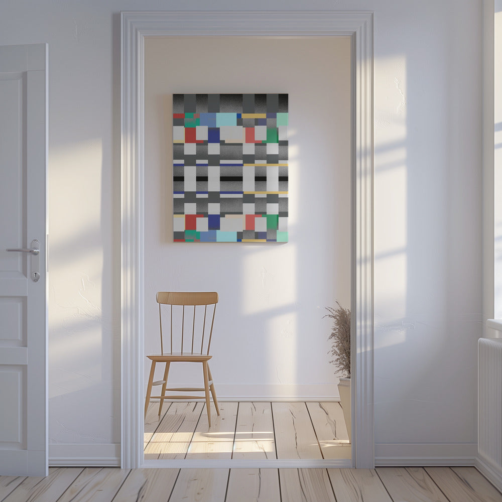 Abstract Design With A Grid Like Pattern | Canvas