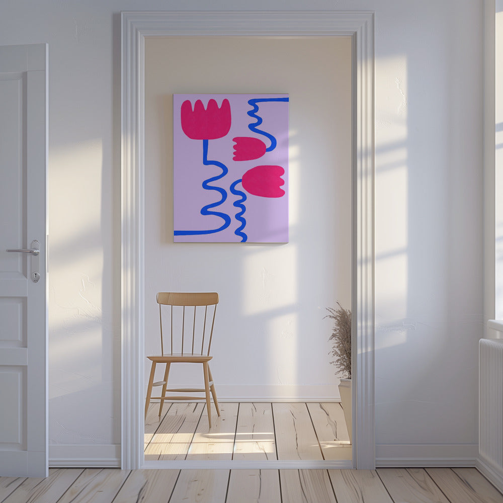 Crimson Blooms | Canvas