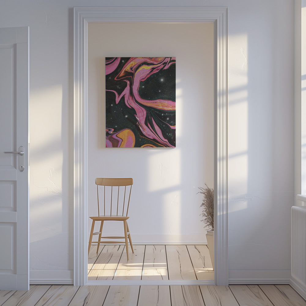 Pink Swirl Nebula | Canvas