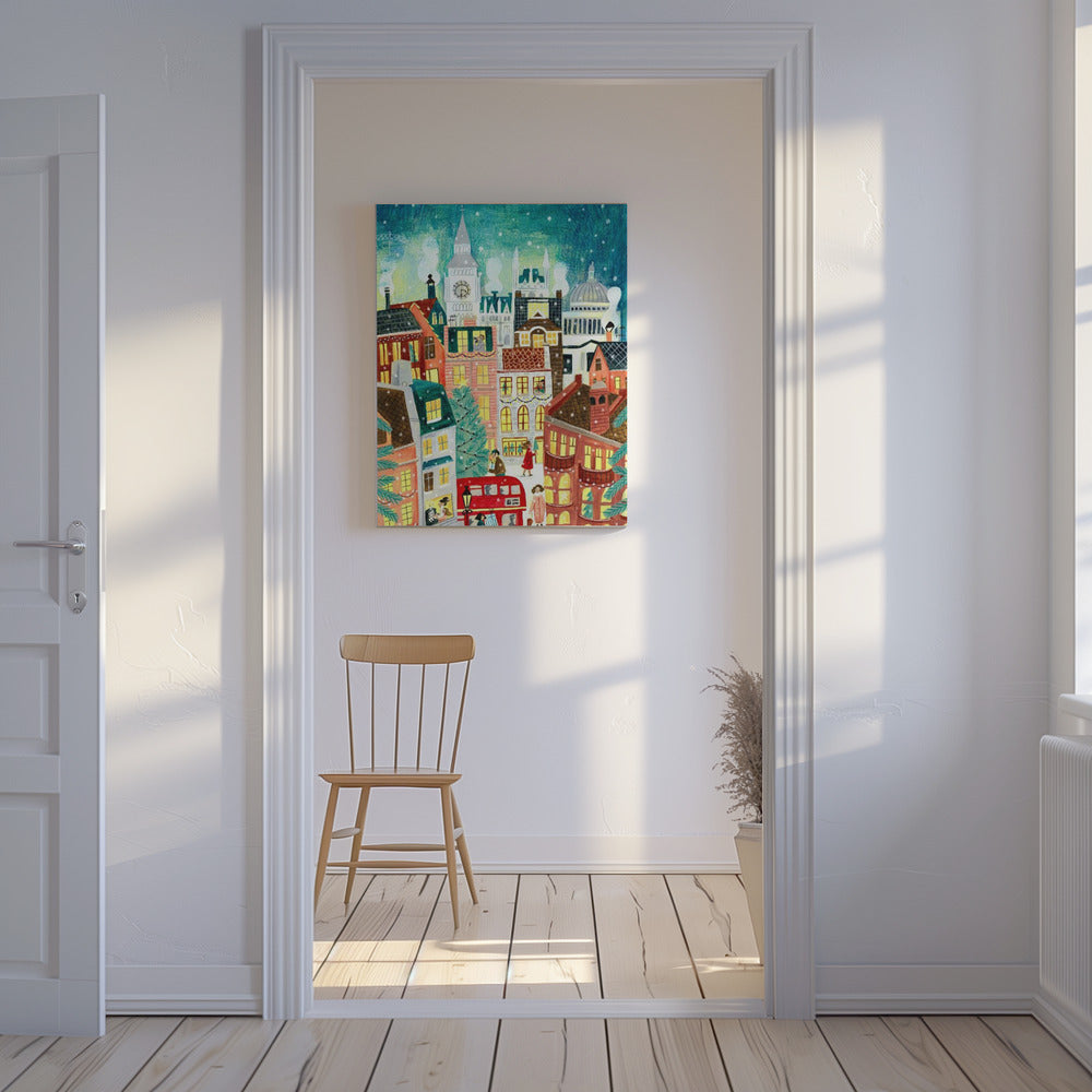 Christmas London in the snow | Canvas