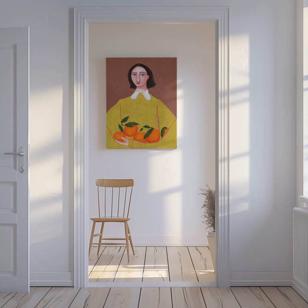 Lady with Oranges | Canvas