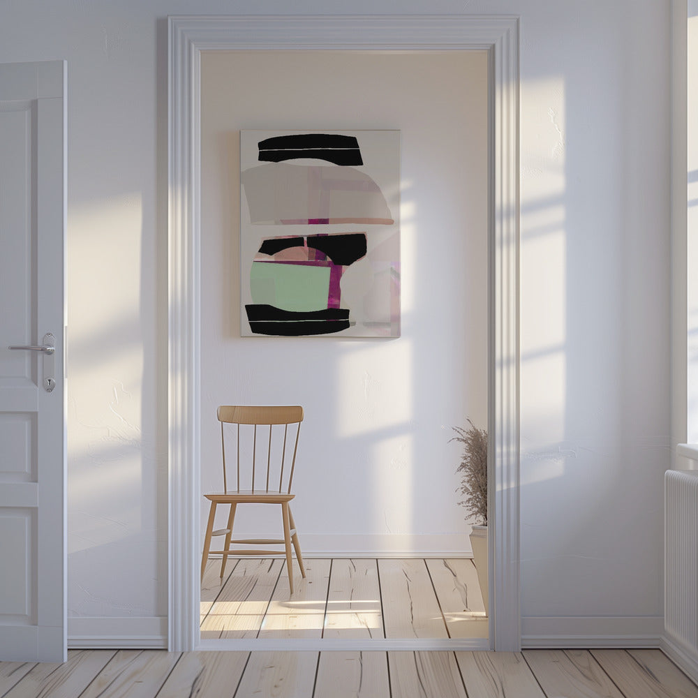 Colored Abstract Black No1 | Canvas