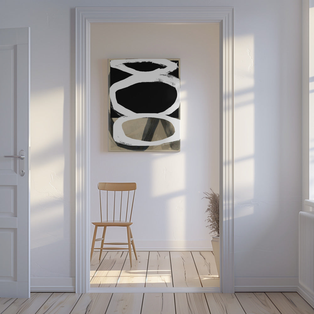 Bold Black On White No4 | Canvas