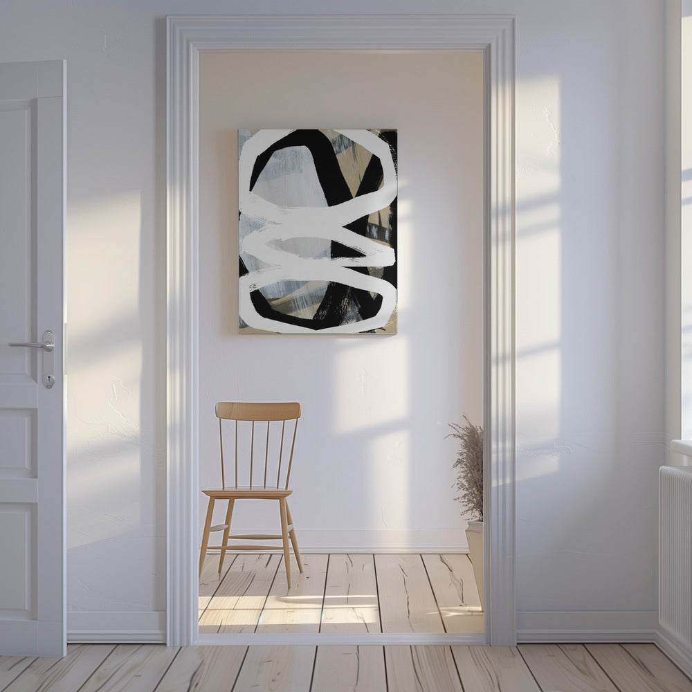 Bold Black On White No3 | Canvas