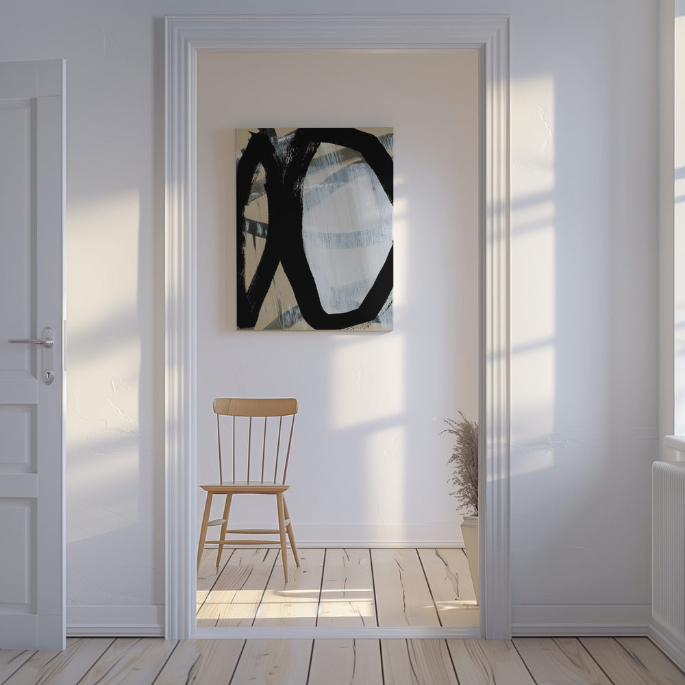 Bold Black On White No1 | Canvas