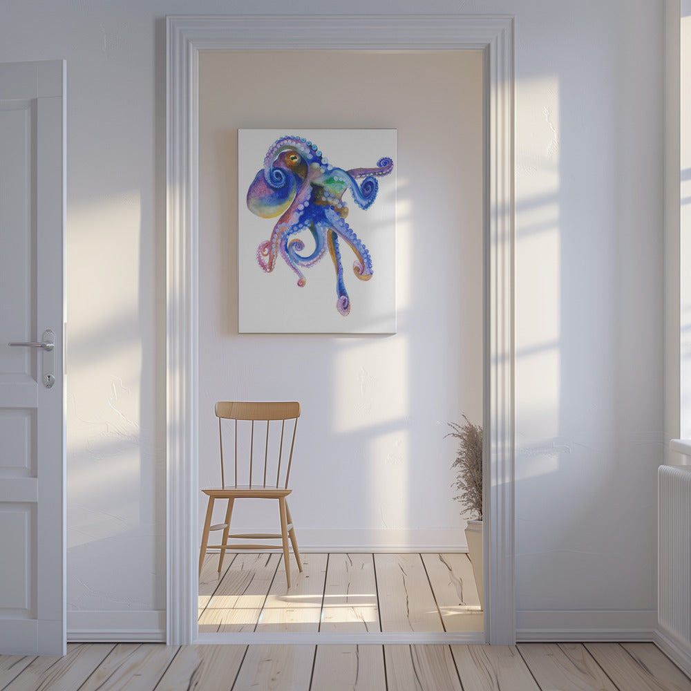 Blue Marine Octopuss | Canvas