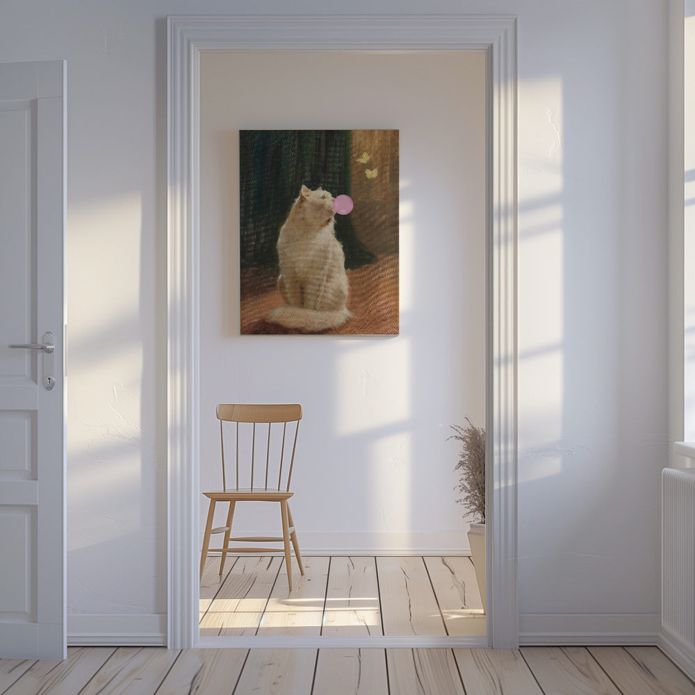 Bubble Gum and Cat | Canvas