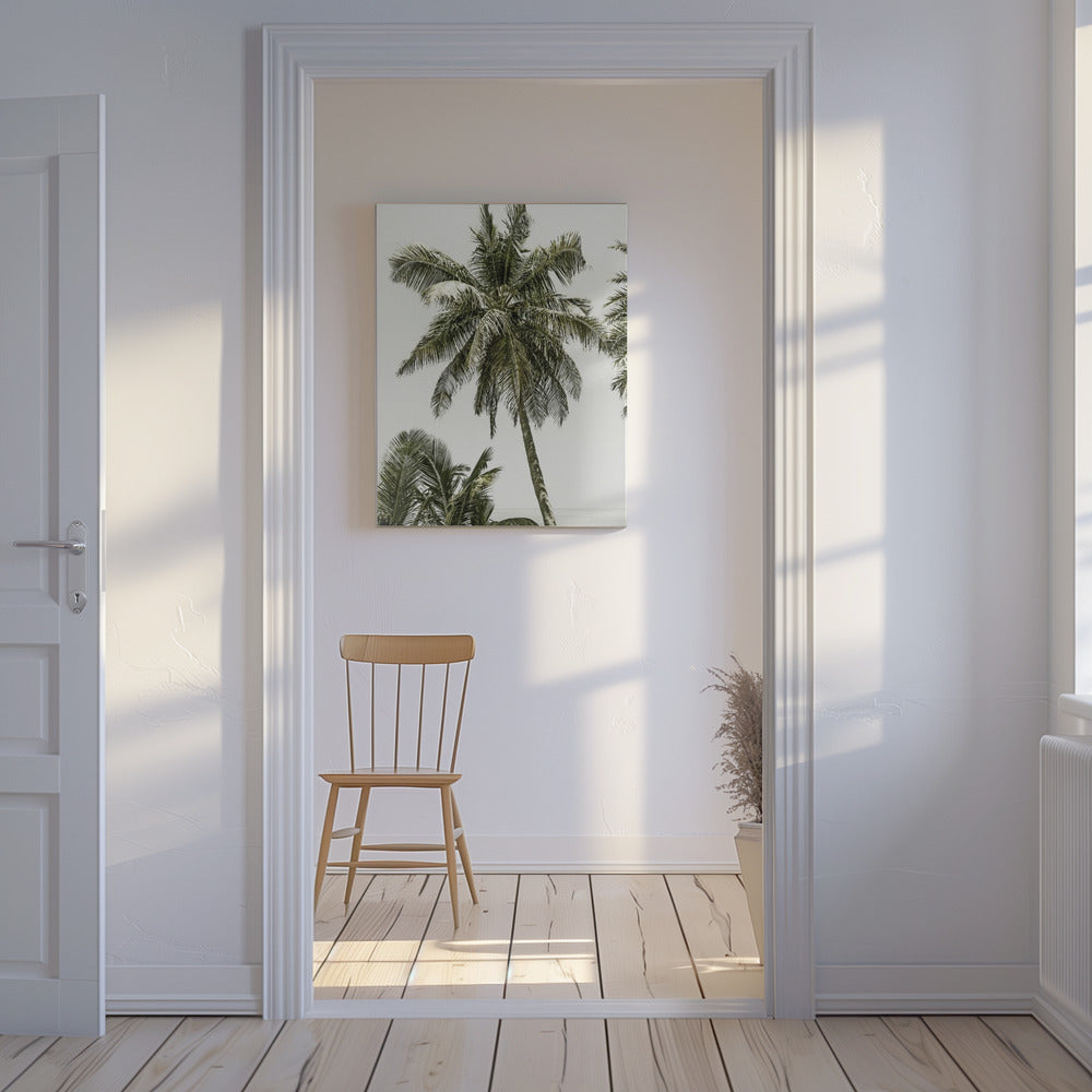 Palm Trees by the ocean | Vintage | Canvas