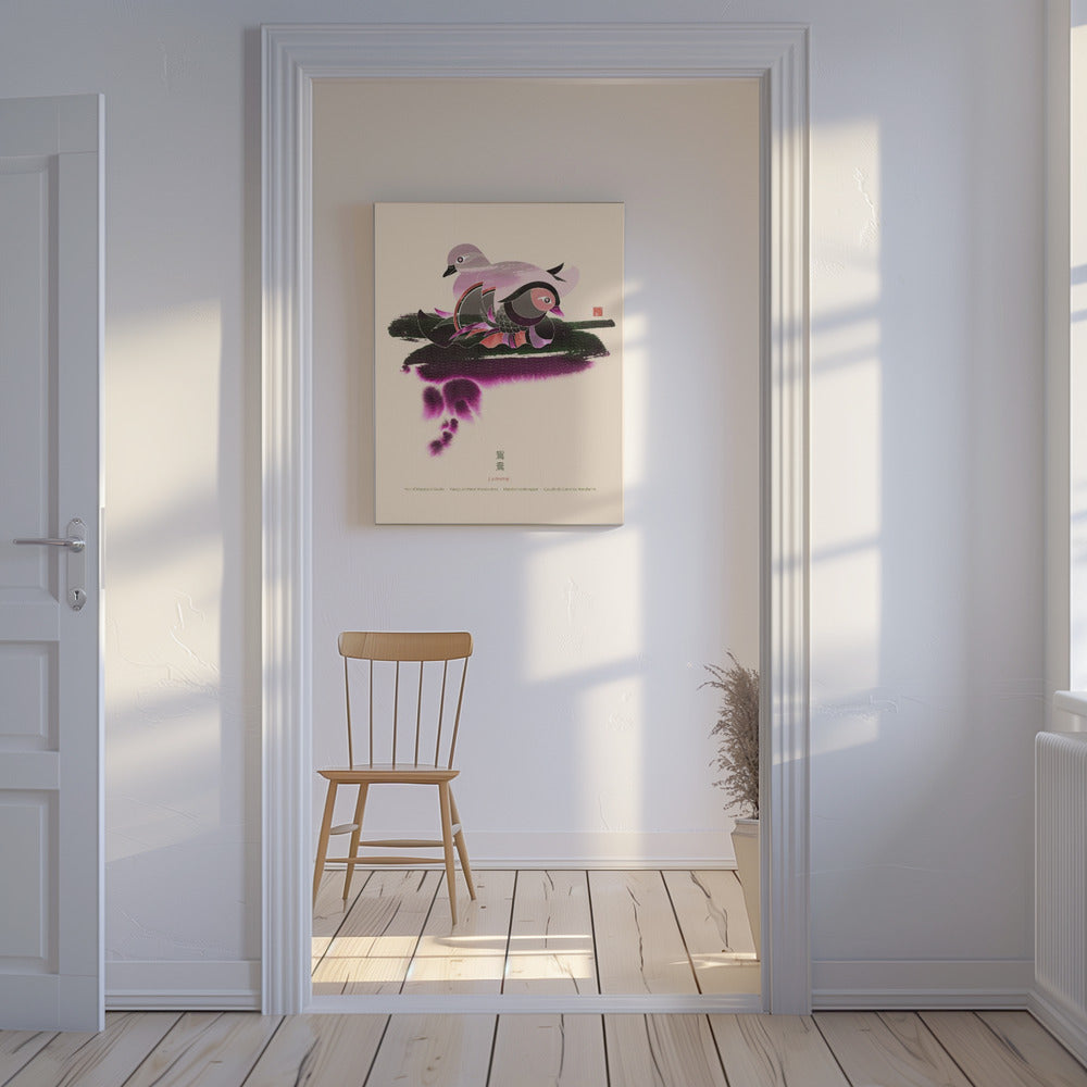 Pair of Mandarin Ducks | Canvas