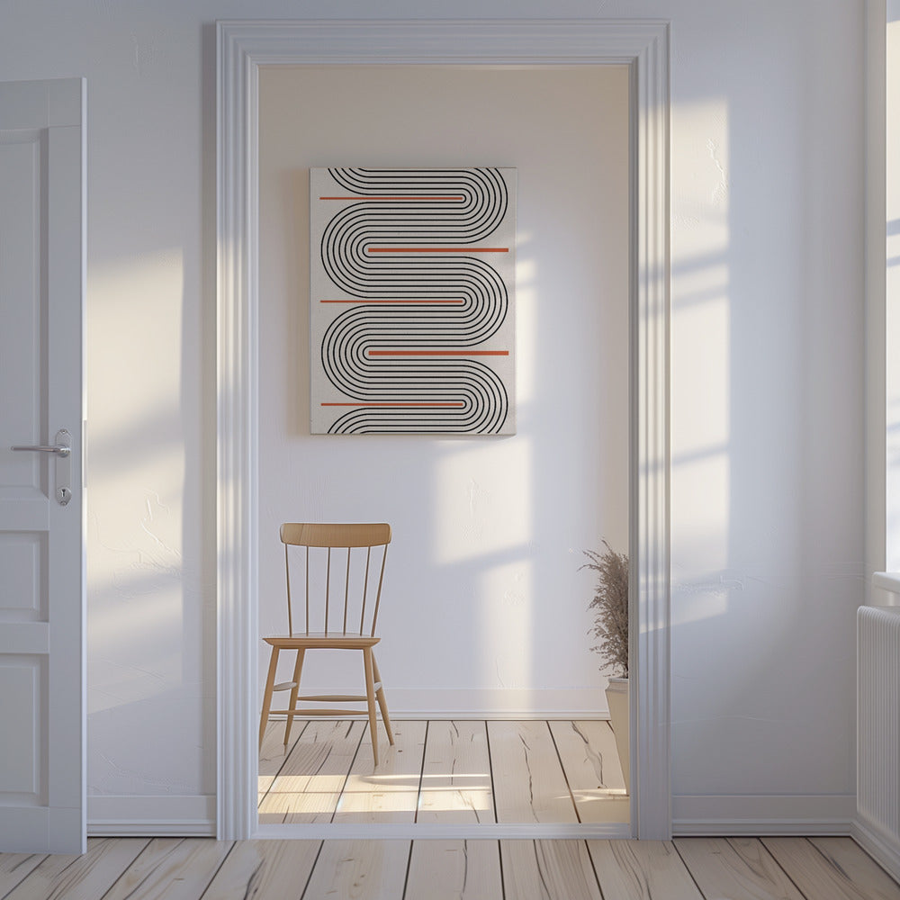Curved Rhythm Lines | Canvas