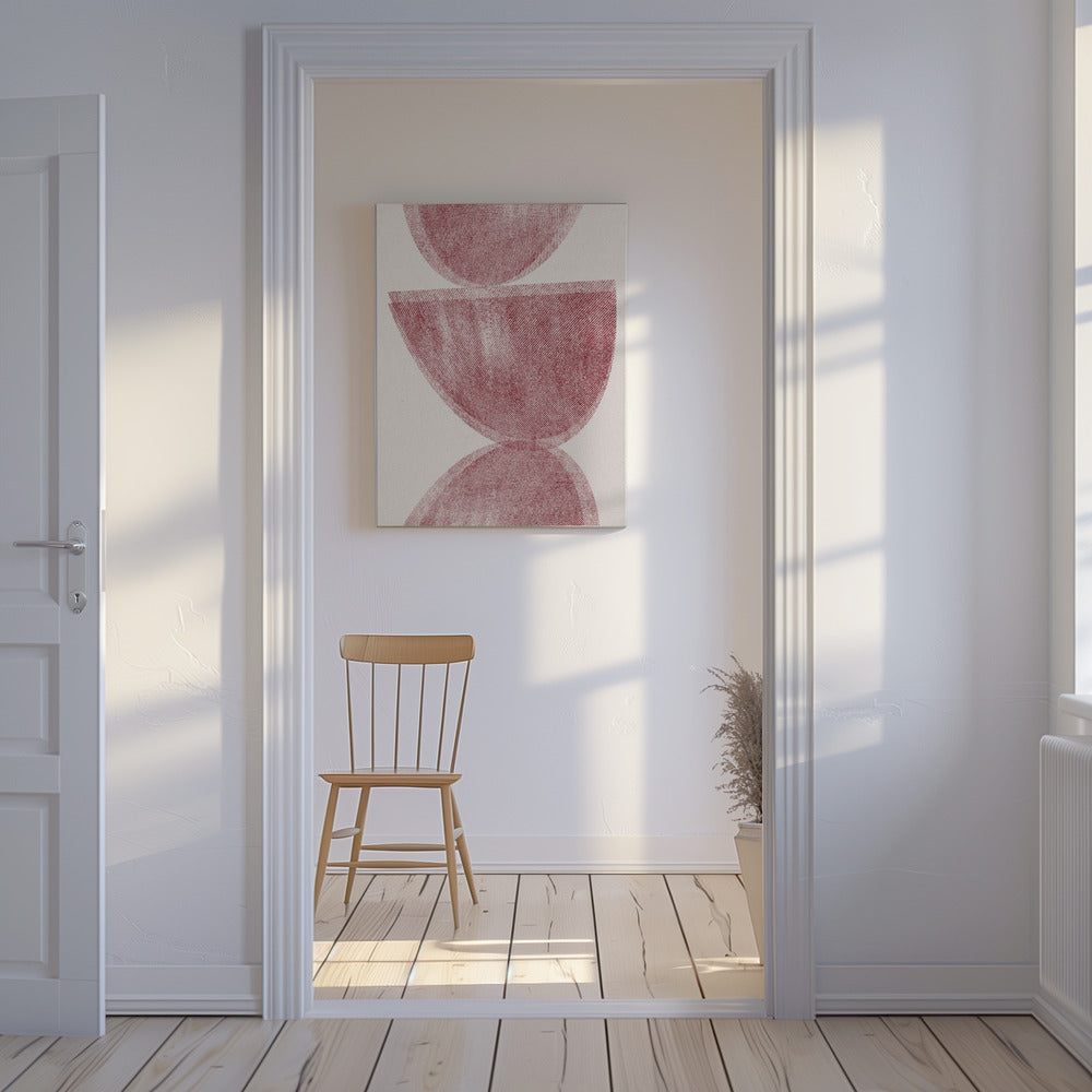 Crimson Halves | Canvas
