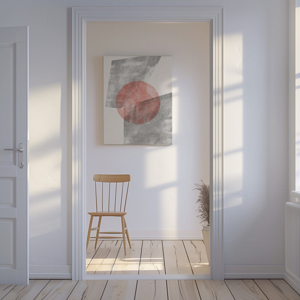 Red Geometric Modern Object | Canvas