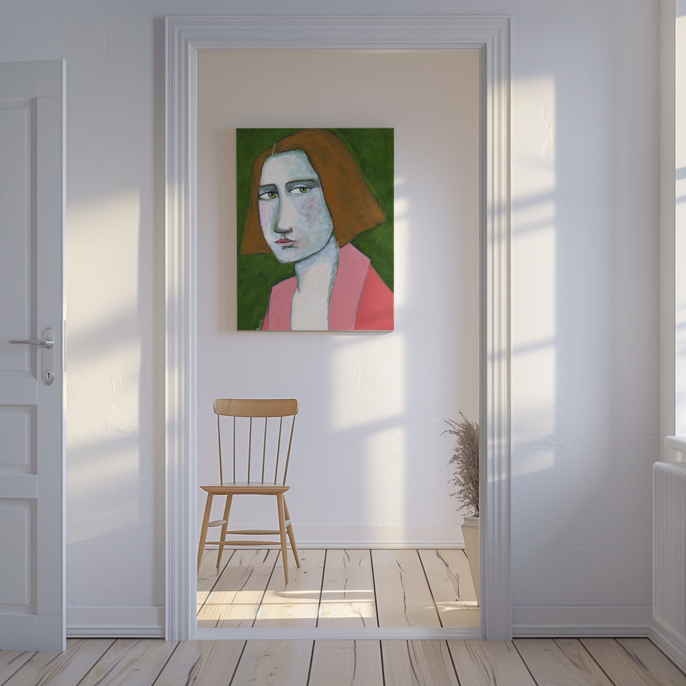 Woman in Pink Jacket | Canvas