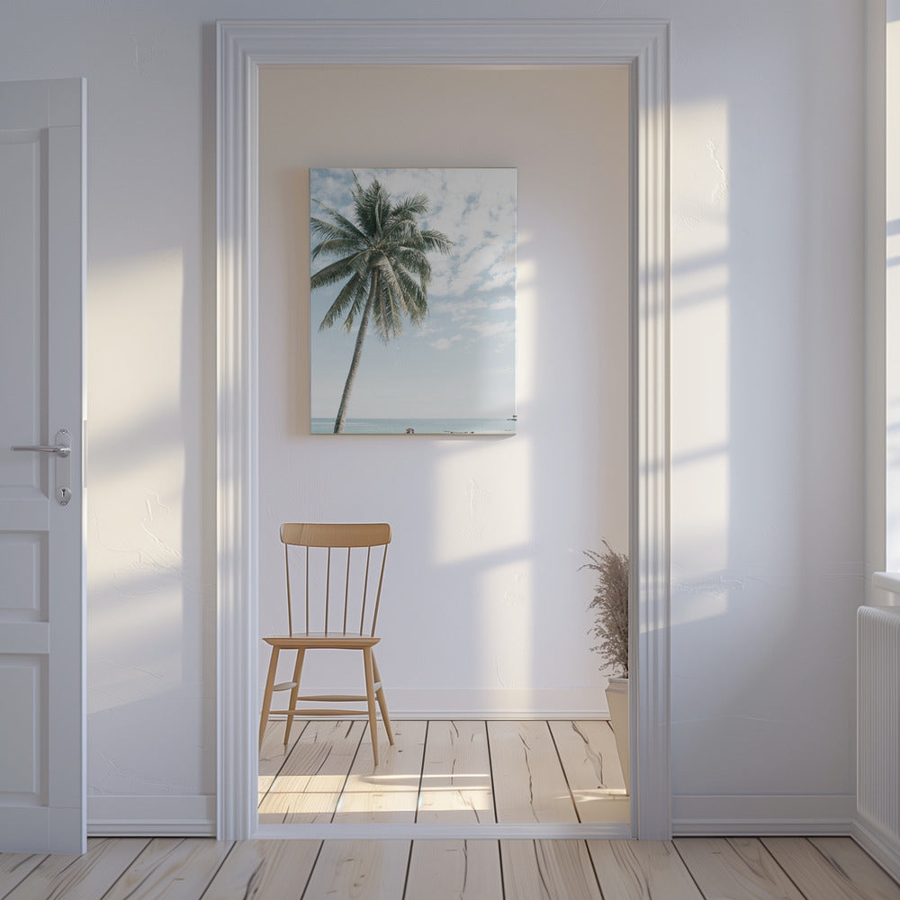 Palm tree at the beach 2 | Canvas