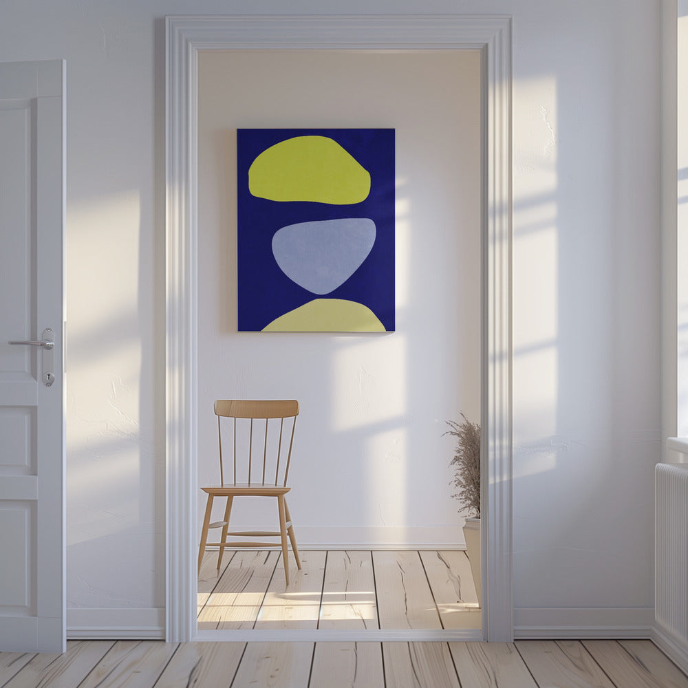 Abstract Forms Blue and yellow | Canvas