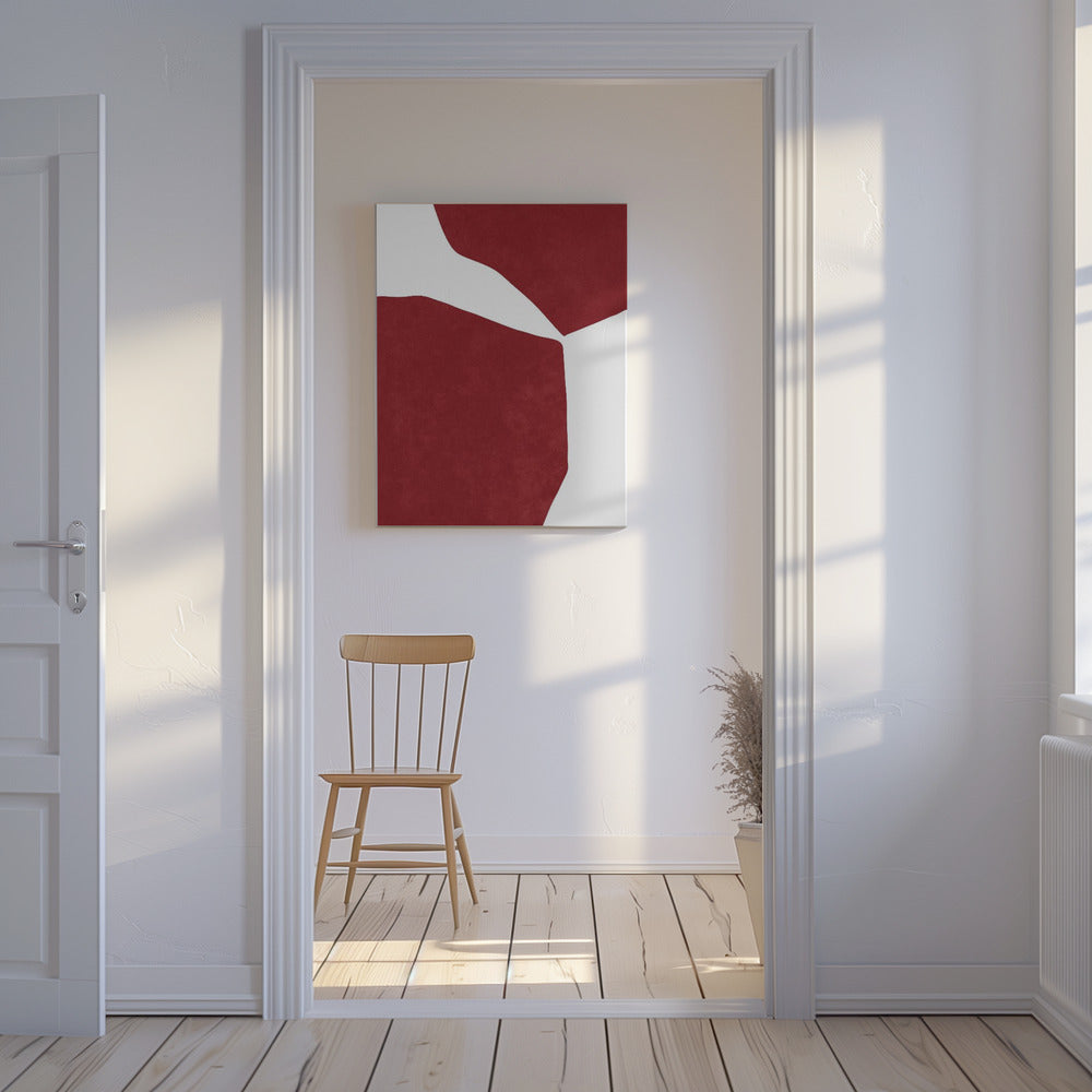 Abstract Red on white | Canvas