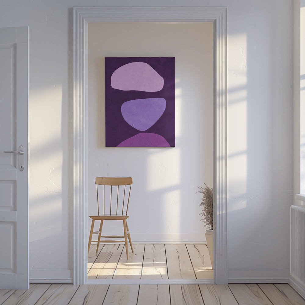 Abstract Forms Violet | Canvas