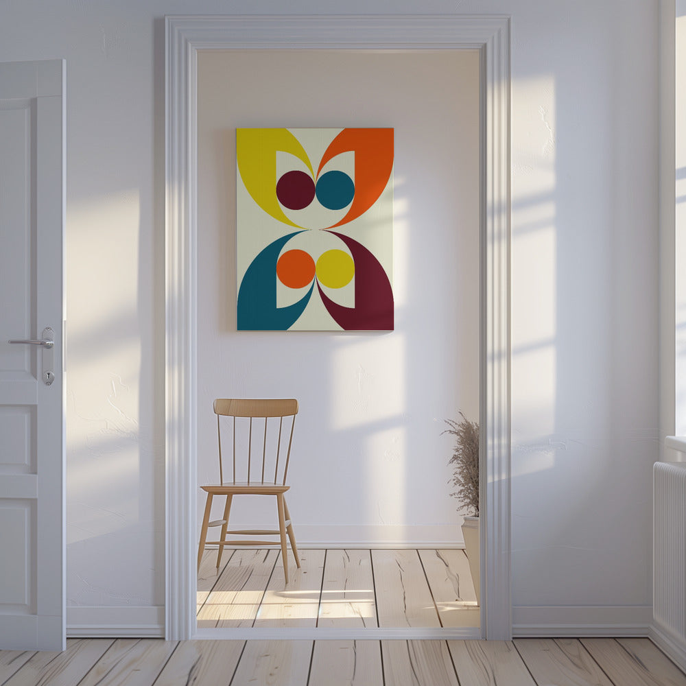 Colorful Symmetric Shapes and Circles | Canvas