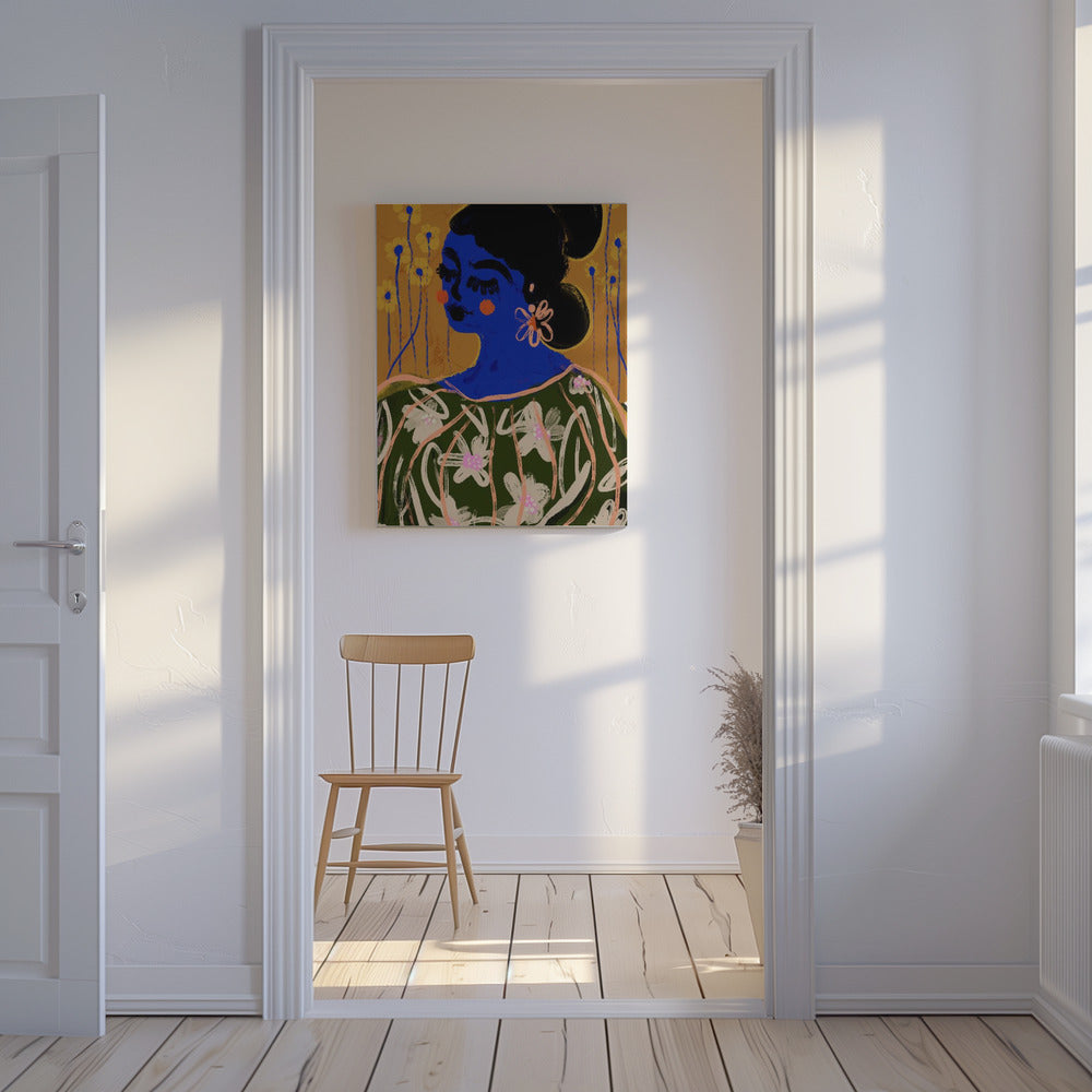 Blue Blossom Muse | Canvas