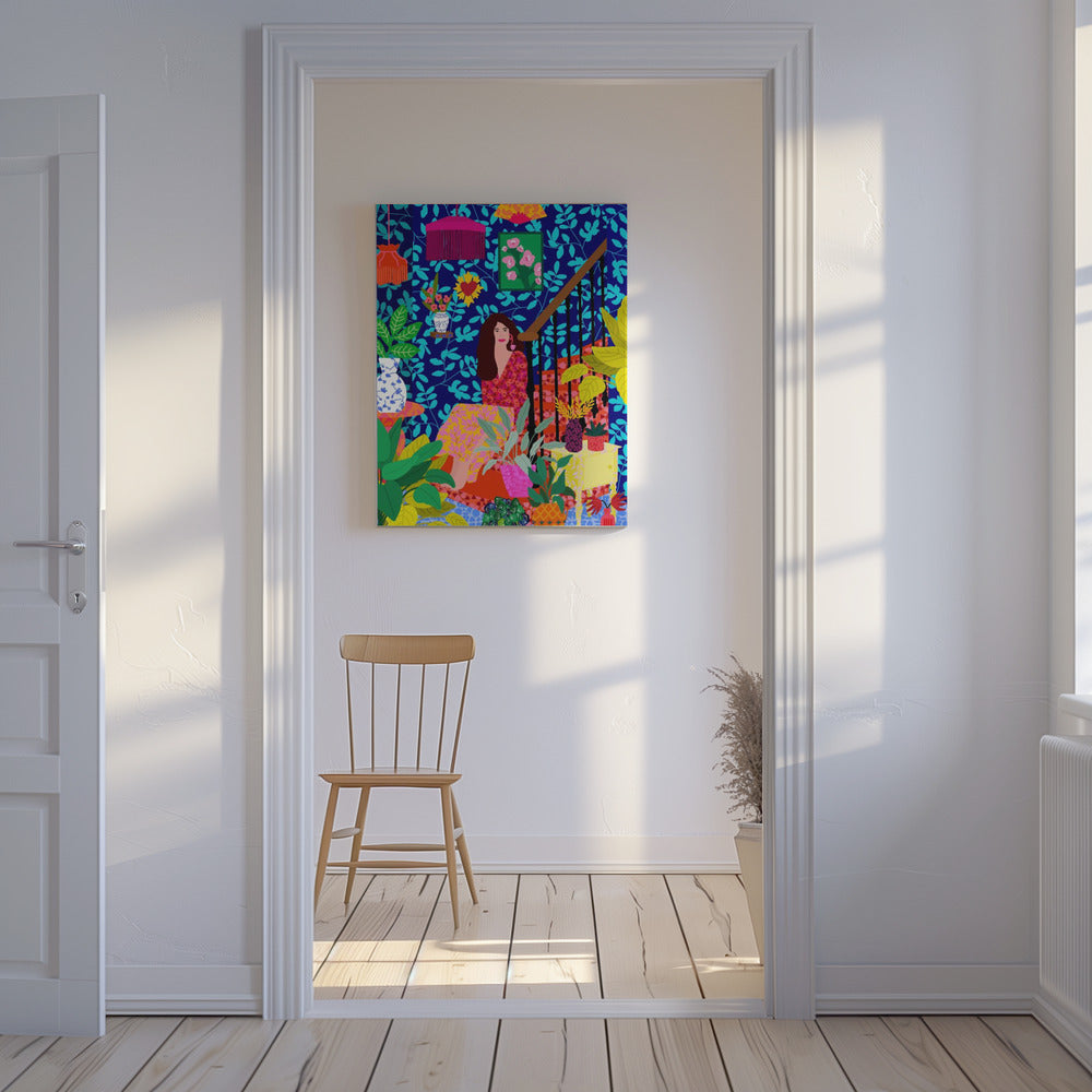 Girl At the Stairs | Canvas