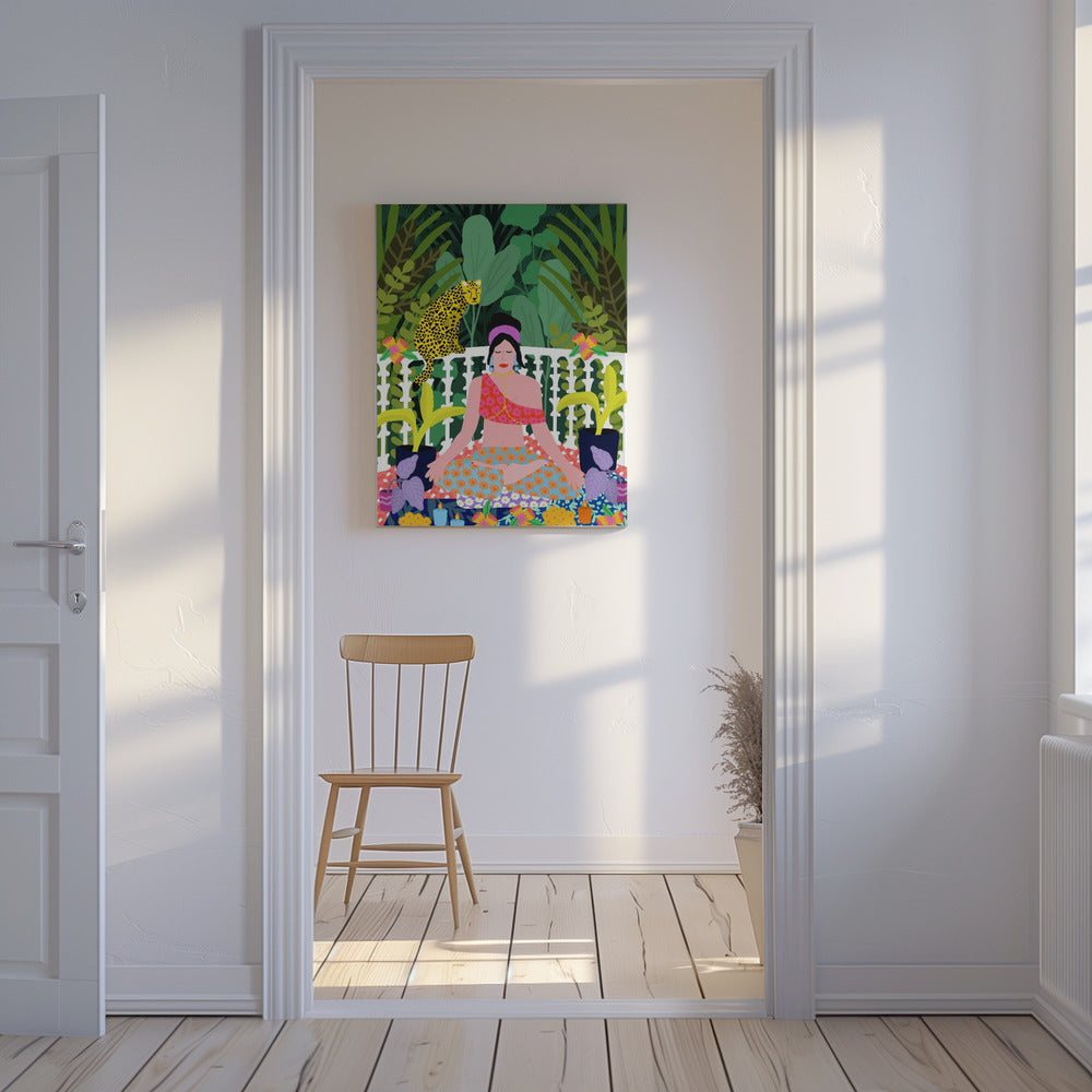 Woman In Lotus Position | Canvas