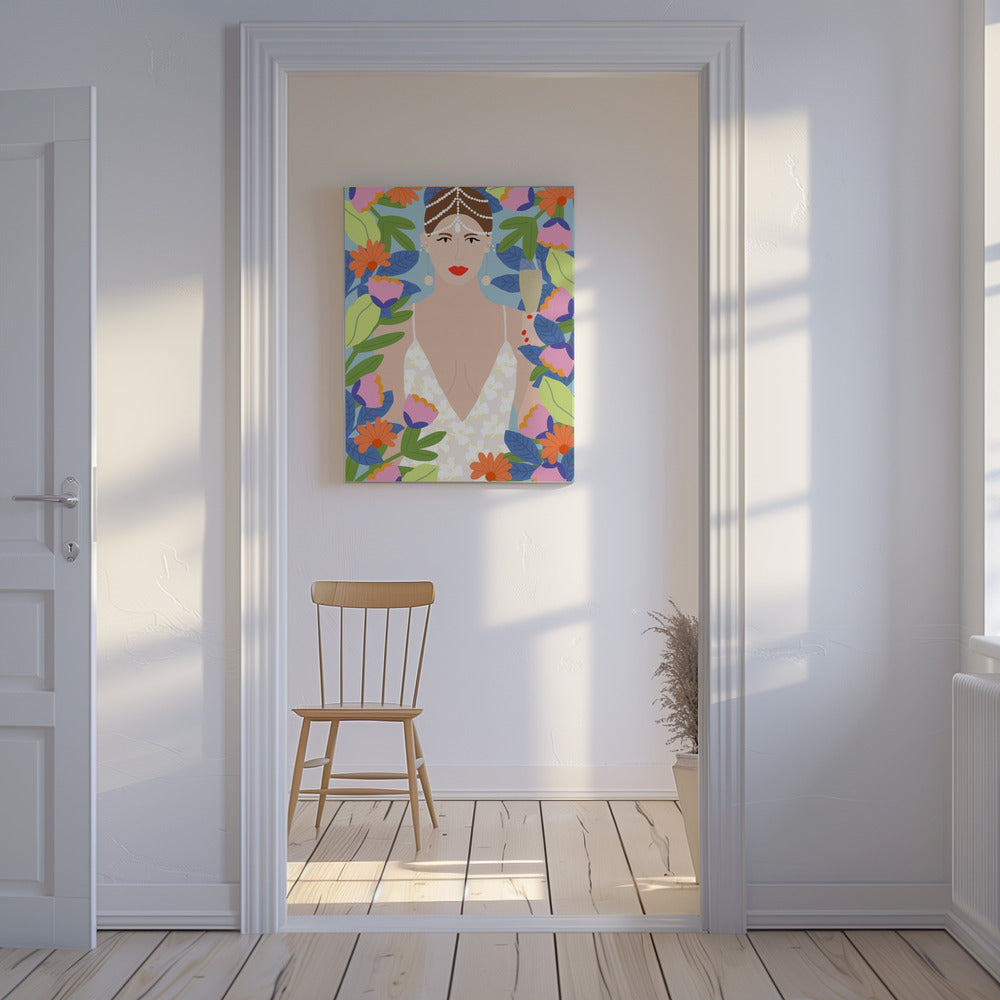 Summer Queen in Flowers | Canvas