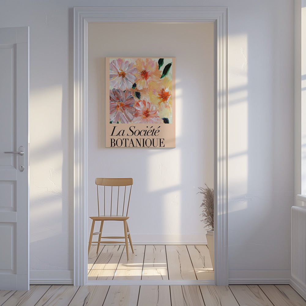 La Société Botanique Peach Flowers | Canvas