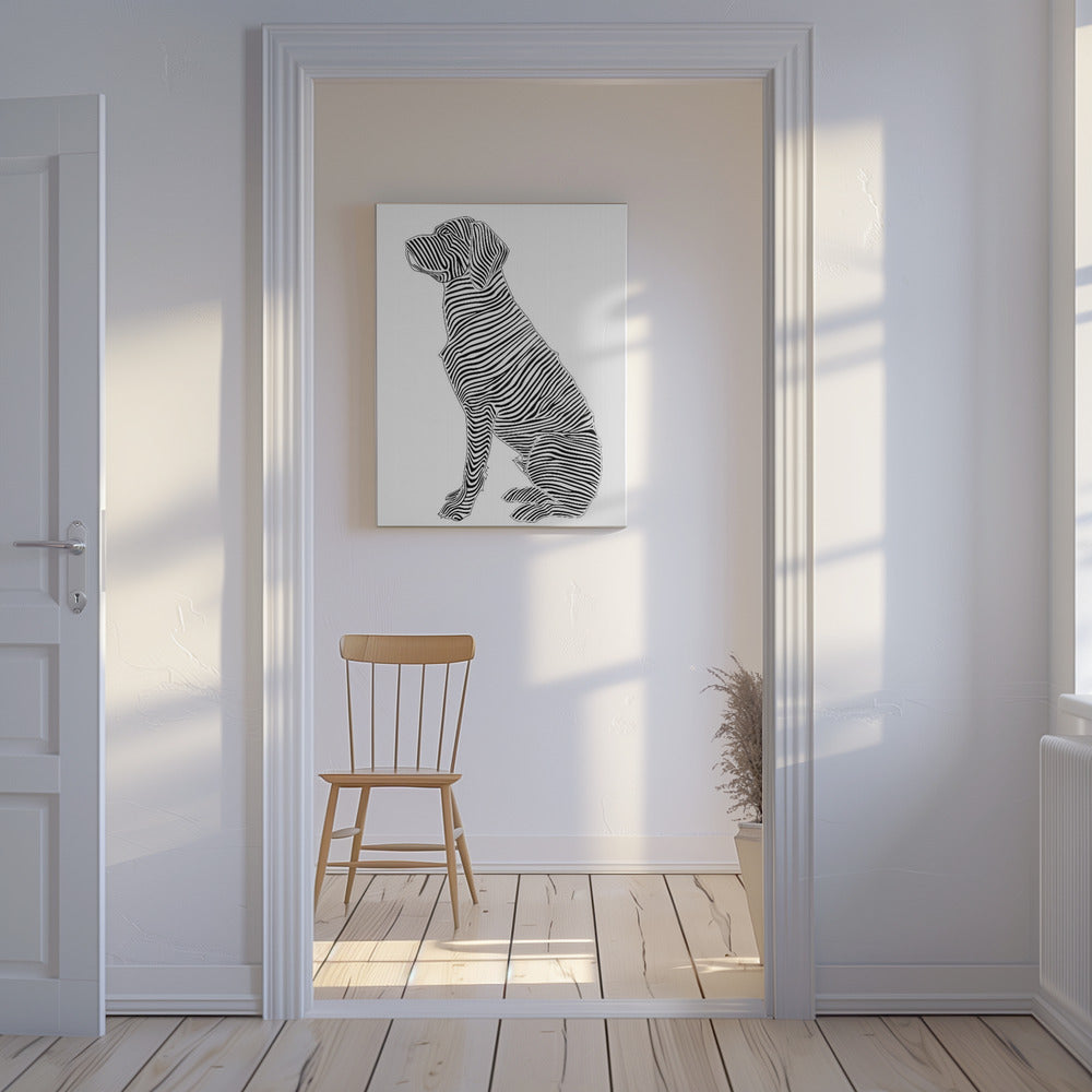 Lines art Dog | Canvas
