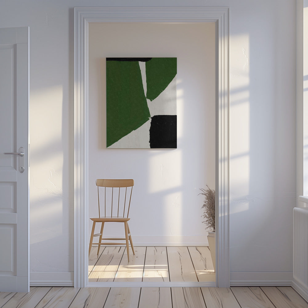 Abstract Green Shapes | Canvas