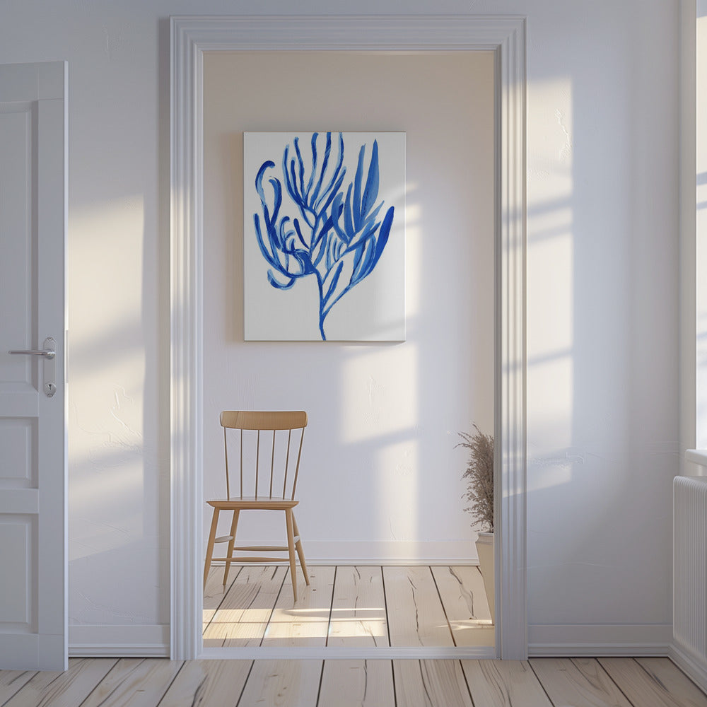 Blue Aquatic Plant Poster 4 | Canvas