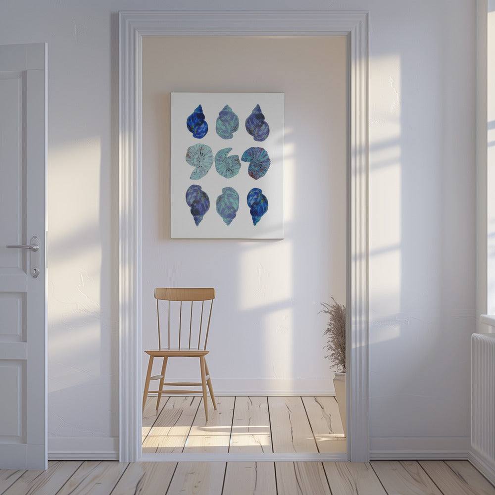 Blue Sea Shells Poster | Canvas