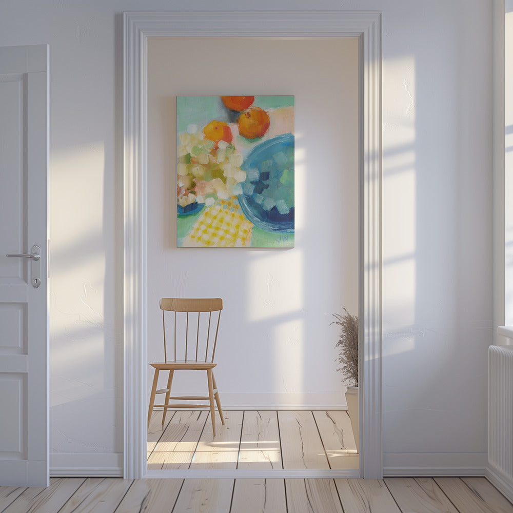 Oranges and Hydrangea | Canvas