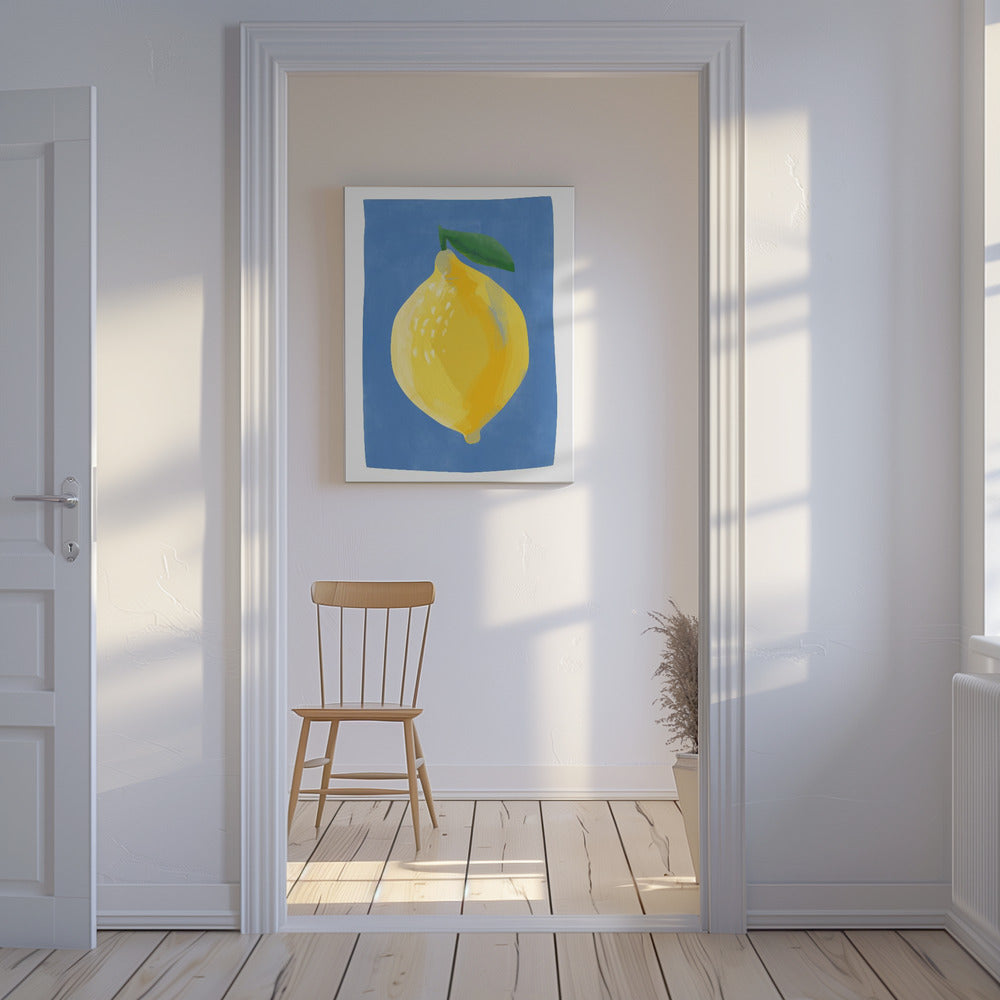 Simplistic Painting of a Lemon | Canvas