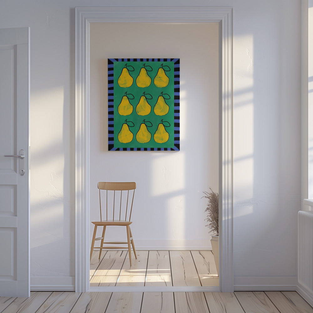 Pear Grid Harmony | Canvas