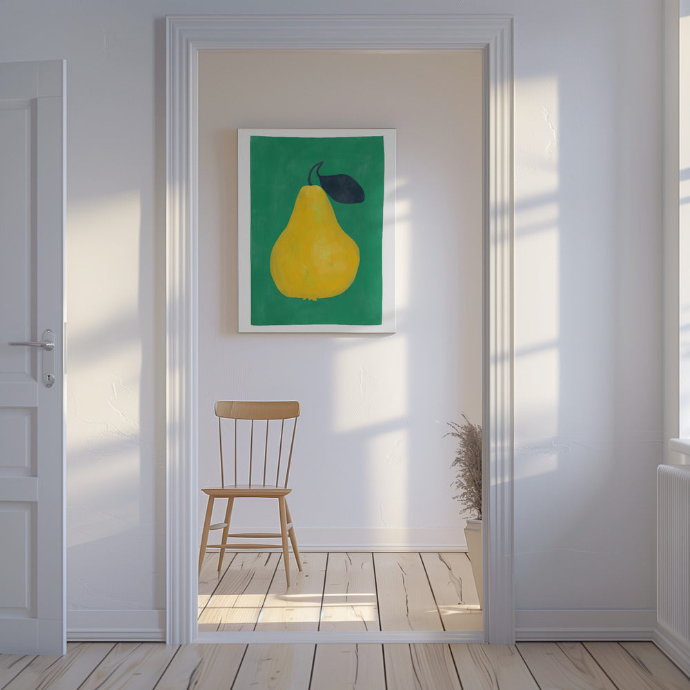 Minimalist Yellow Pear | Canvas