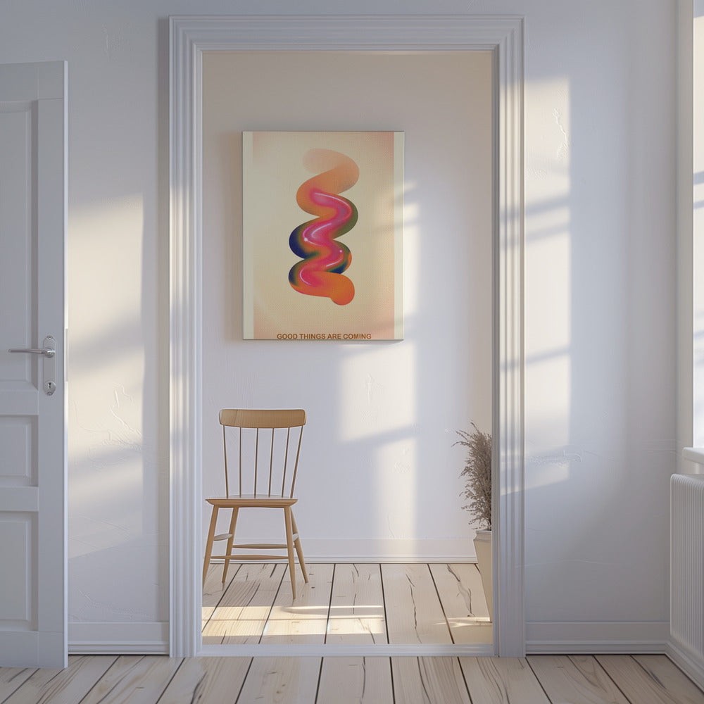 RETRO GRAPHIC NO.17 / GOOD THINGS ARE COMING | Canvas