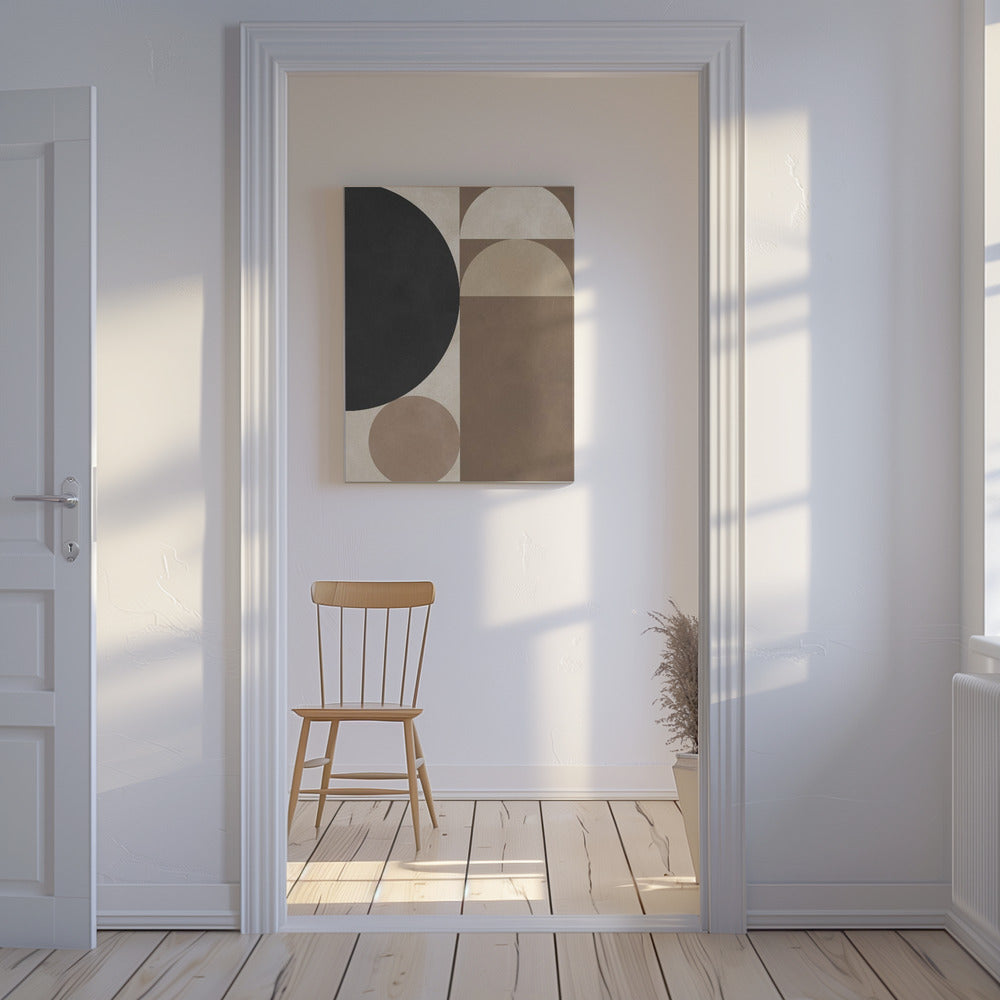 Brown geometry 6 | Canvas